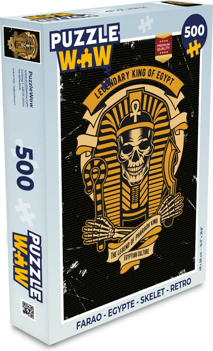 PuzzleWow Egypte Farao Legpuzzel 500 Stuks