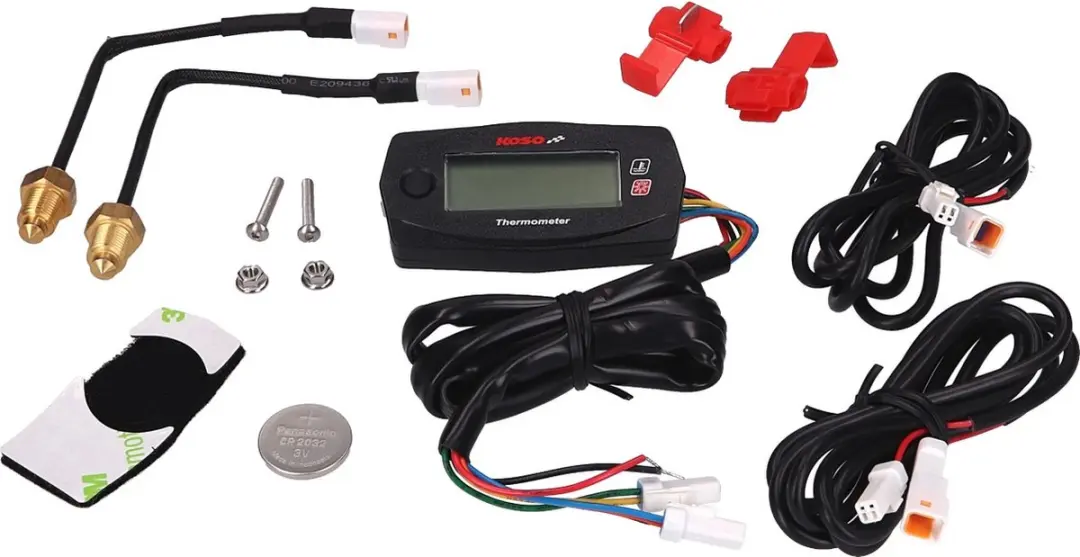 Temperatuurmeter Koso met witte achtergrondverlichting (0-250°)