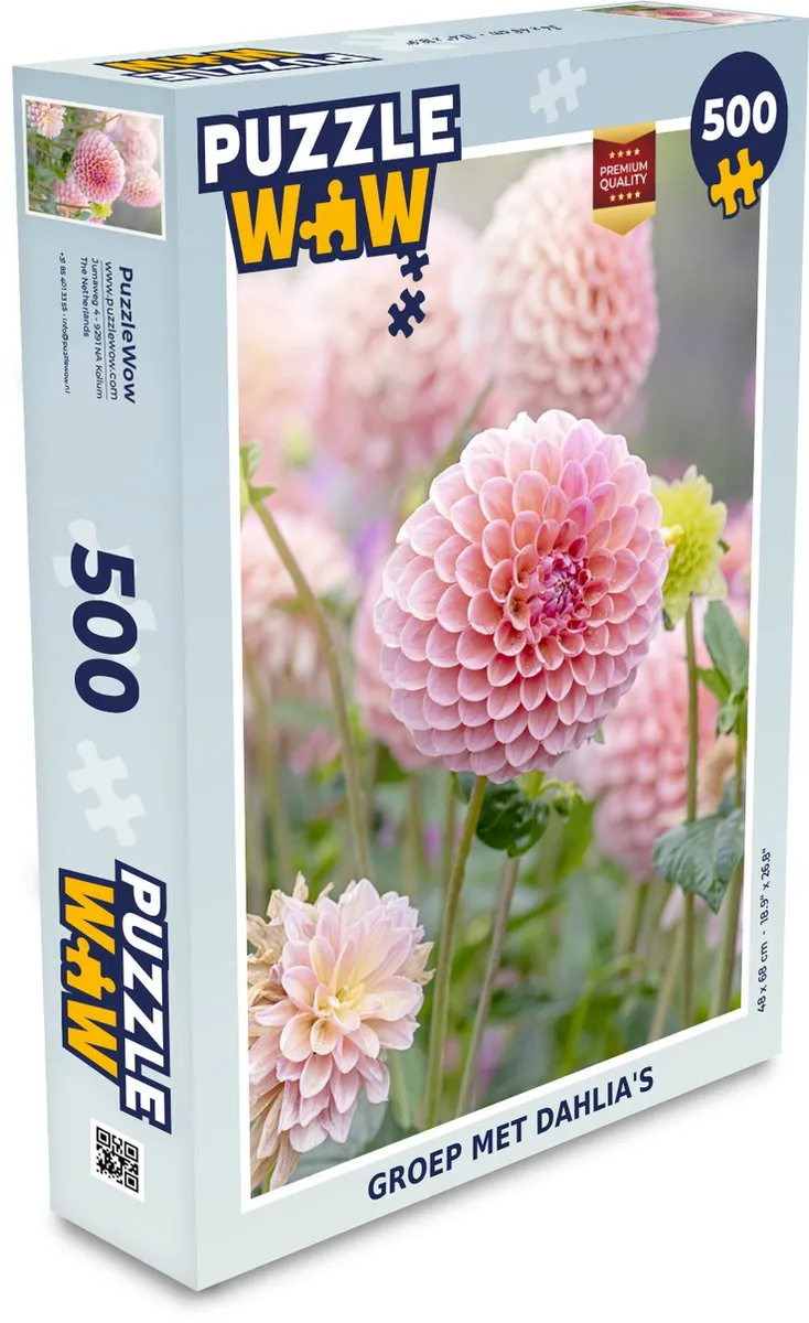 PuzzleWow Legpuzzel Dahlia's 500 Stuks