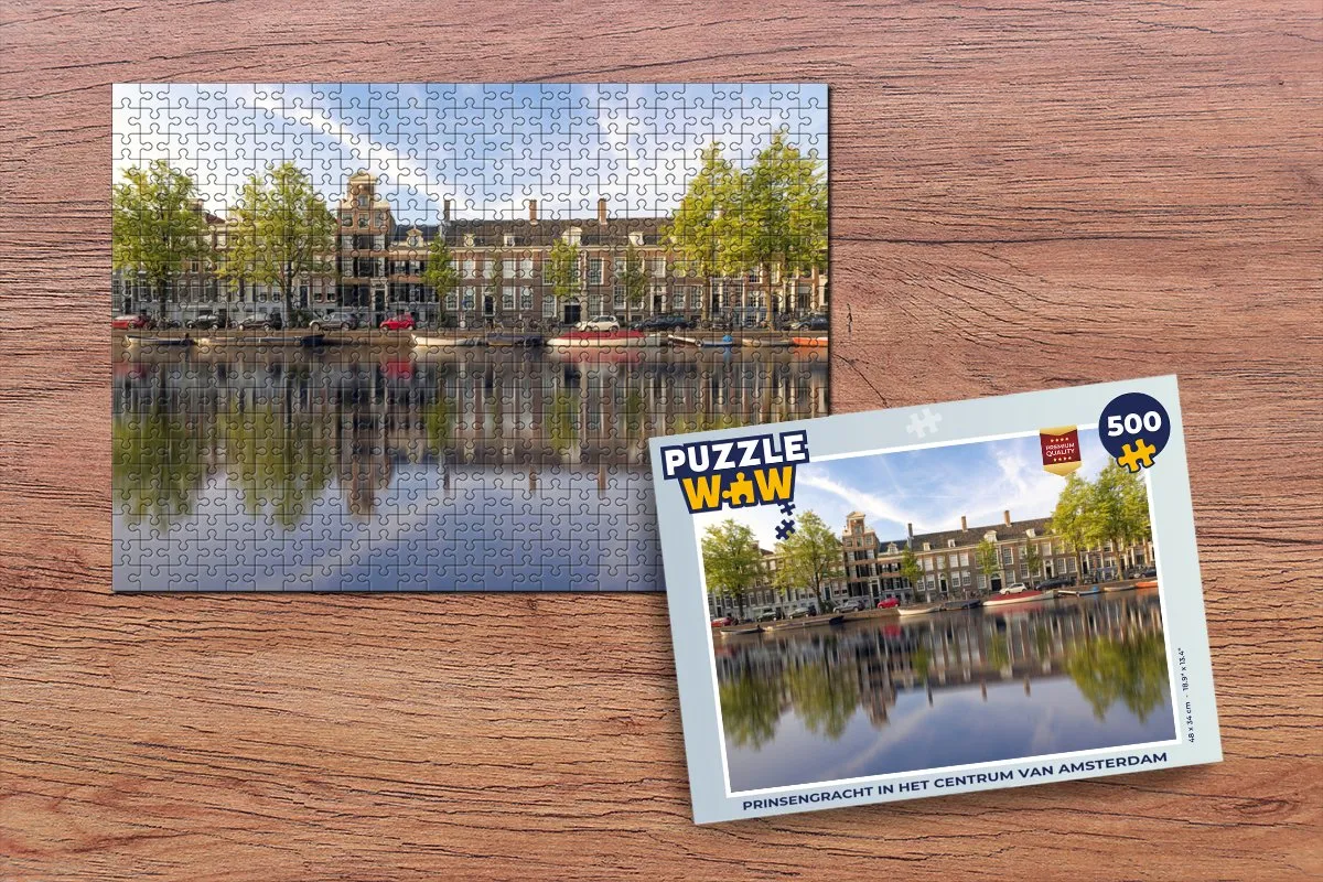 PuzzleWow Prinsengracht Legpuzzel 500 Stuks - Multicolor
