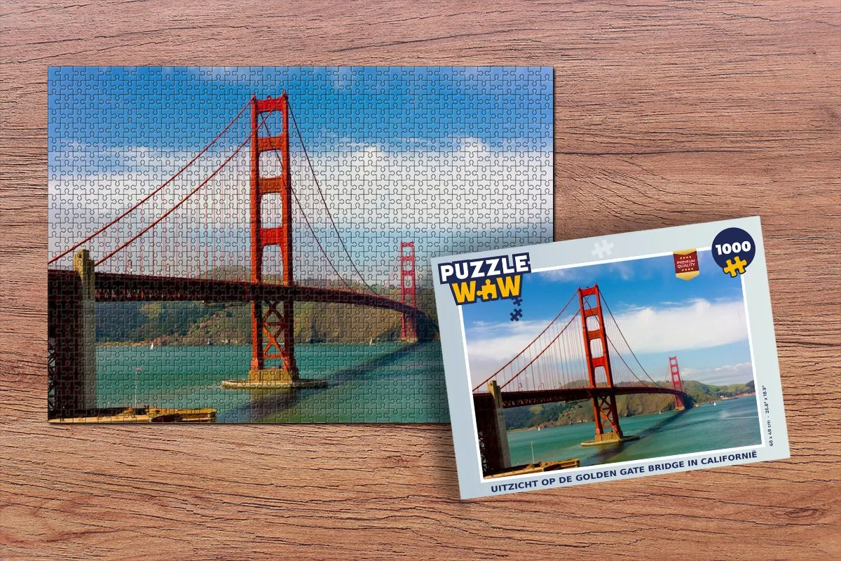 PuzzleWow Legpuzzel Golden Gate Bridge 1000 Stuks - Multicolor