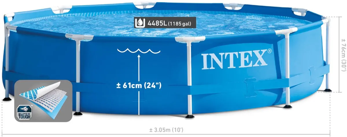 Intex Metal Frame Opzetzwembad 305cm - 4485L - Blauw