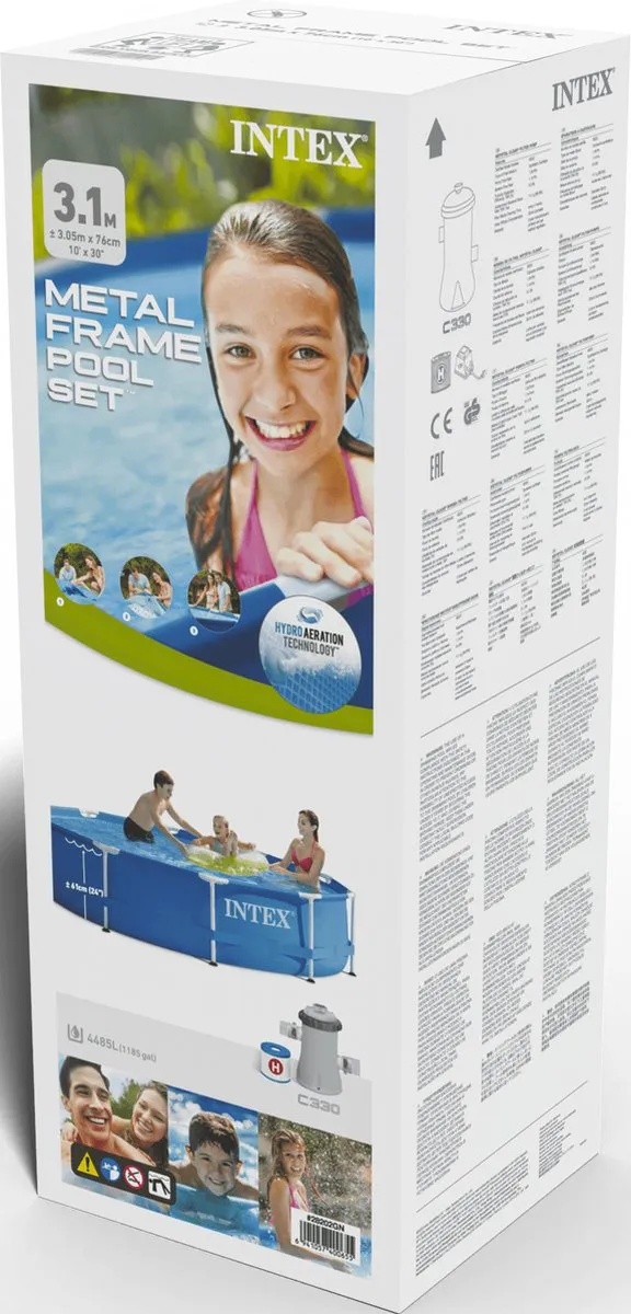 Intex Metal Frame Opzetzwembad 305cm - 4485L - Blauw