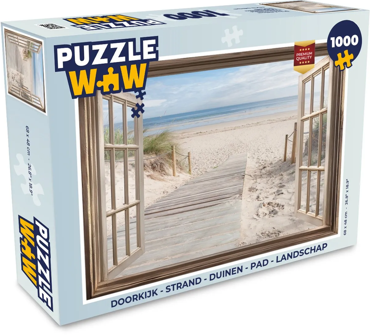PuzzleWow Strand Doorkijk Legpuzzel 1000 Stuks