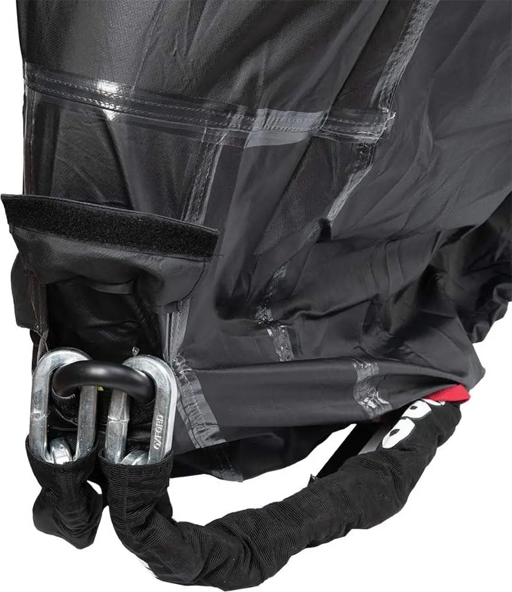 Oxford Rainex Motorhoes L - Zwart/Grijs