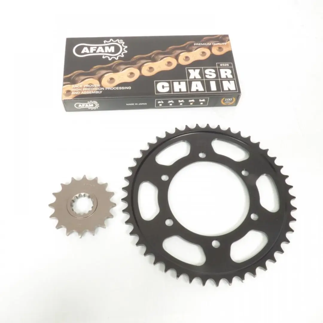 Kit chaîne Afam pour moto Yamaha 900 MT-09 2013 à 2020 16x45 pas 525 Neuf