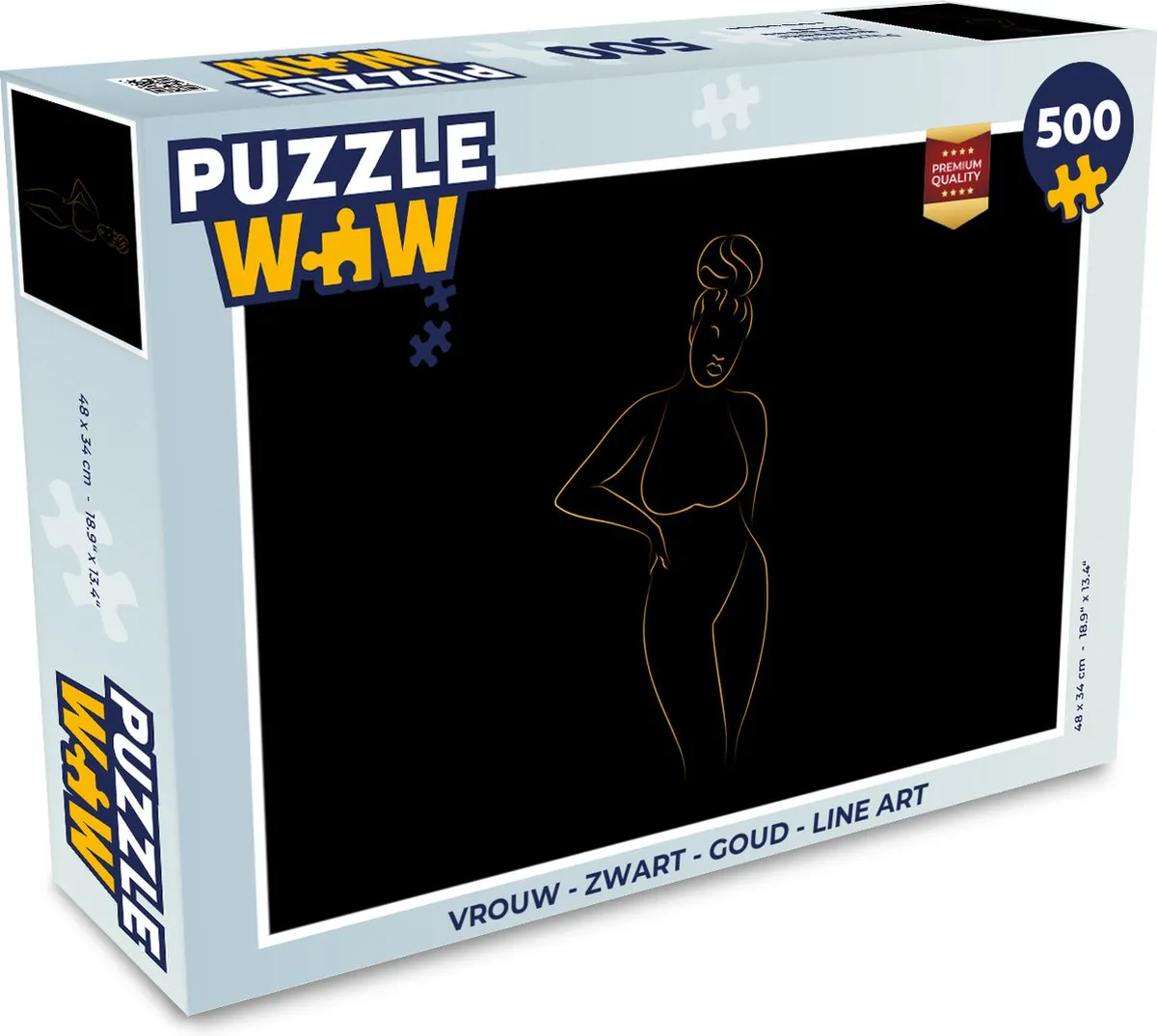 PuzzleWow Legpuzzel 500 Stuks - Line Art - Multicolor