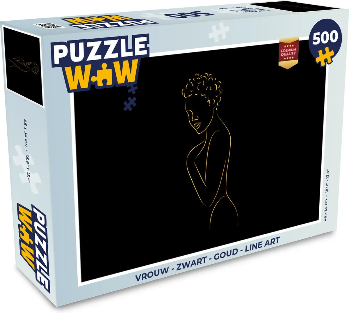 PuzzleWow Legpuzzel 500 Stuks - Line Art - Multicolor