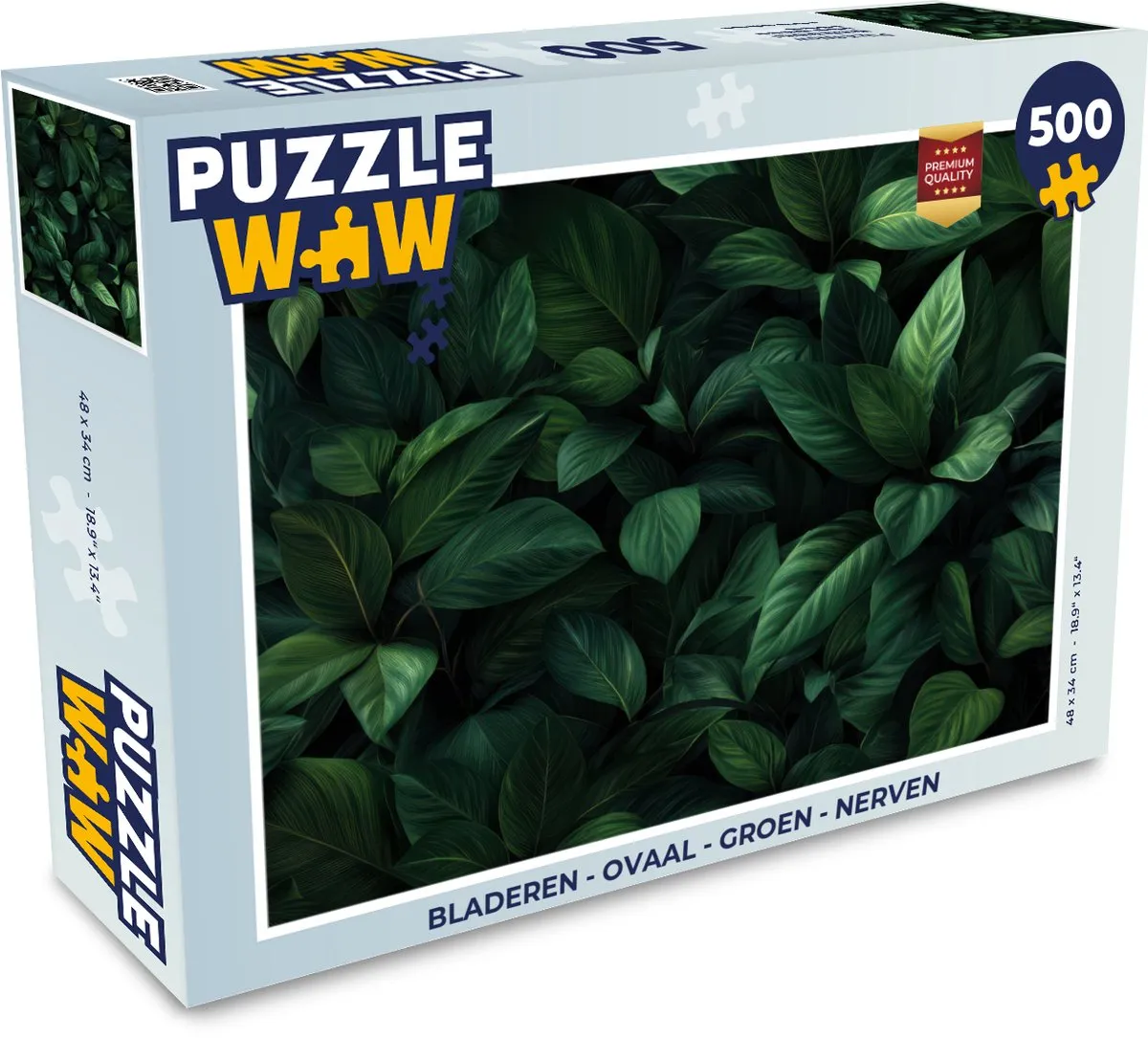 PuzzleWow Bladeren Puzzel 500 Stuks - Groen