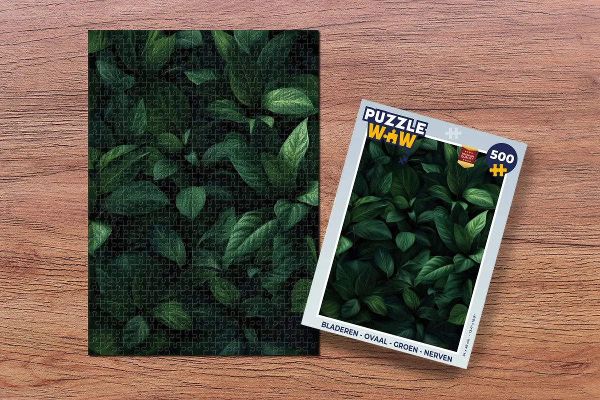 PuzzleWow Bladeren Puzzel 500 Stuks - Groen