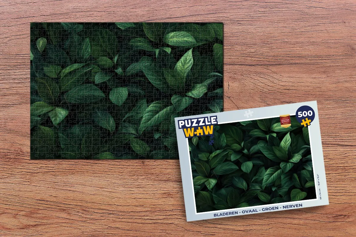 PuzzleWow Bladeren Puzzel 500 Stuks - Groen
