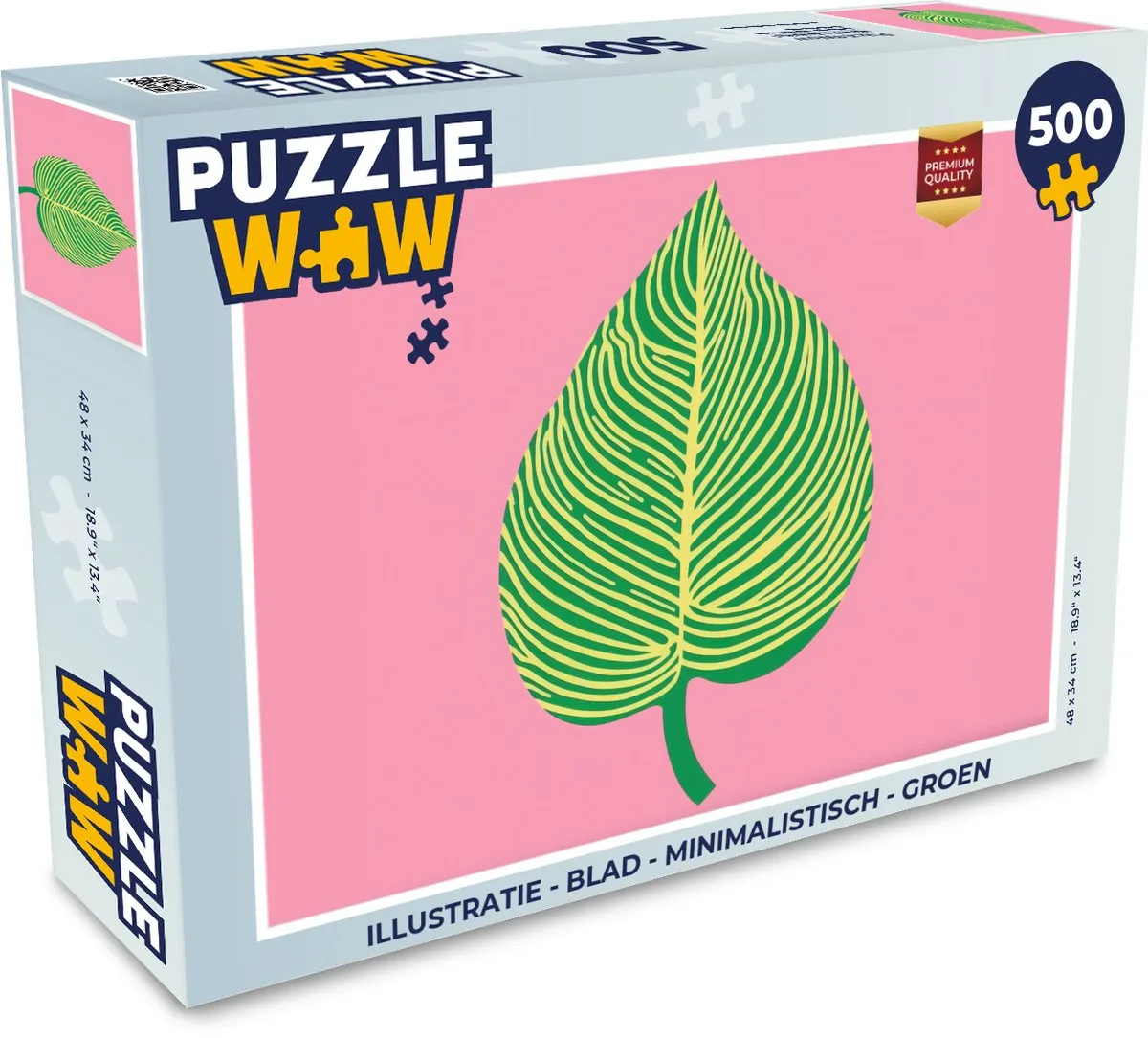 PuzzleWow Minimalistisch Legpuzzel 500 Stuks