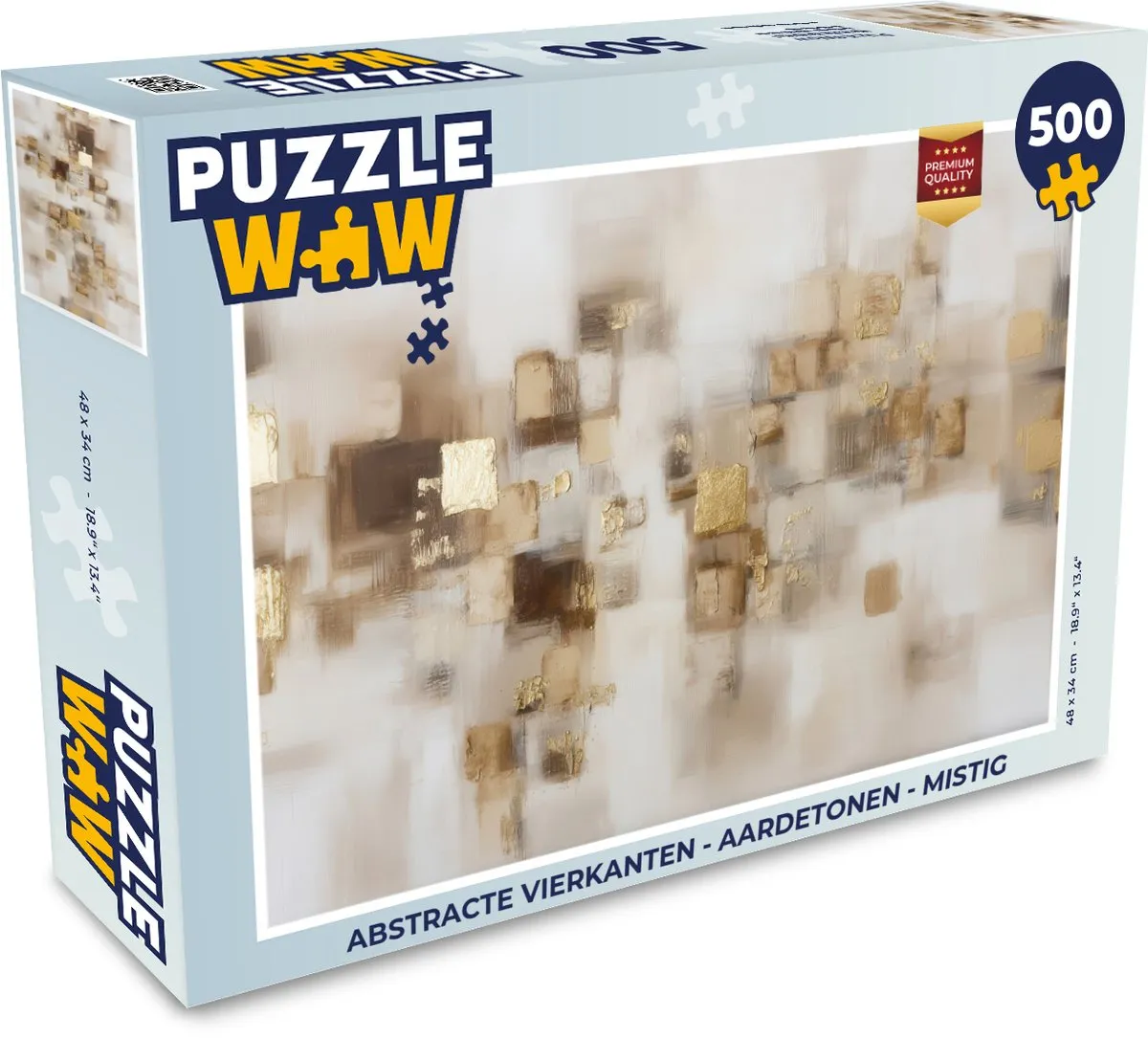 PuzzleWow Abstracte Vierkanten Legpuzzel 500 Stuks