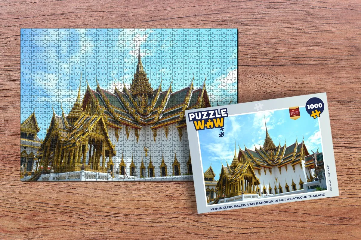 PuzzleWow Thailand Paleis Zon Legpuzzel 1000 Stuks - Multicolor