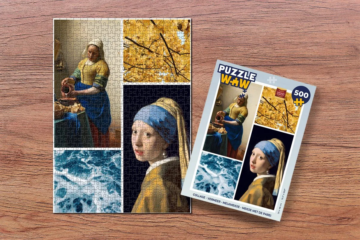 PuzzleWow Vermeer Melkmeisje Legpuzzel 500 Stuks - Multicolor