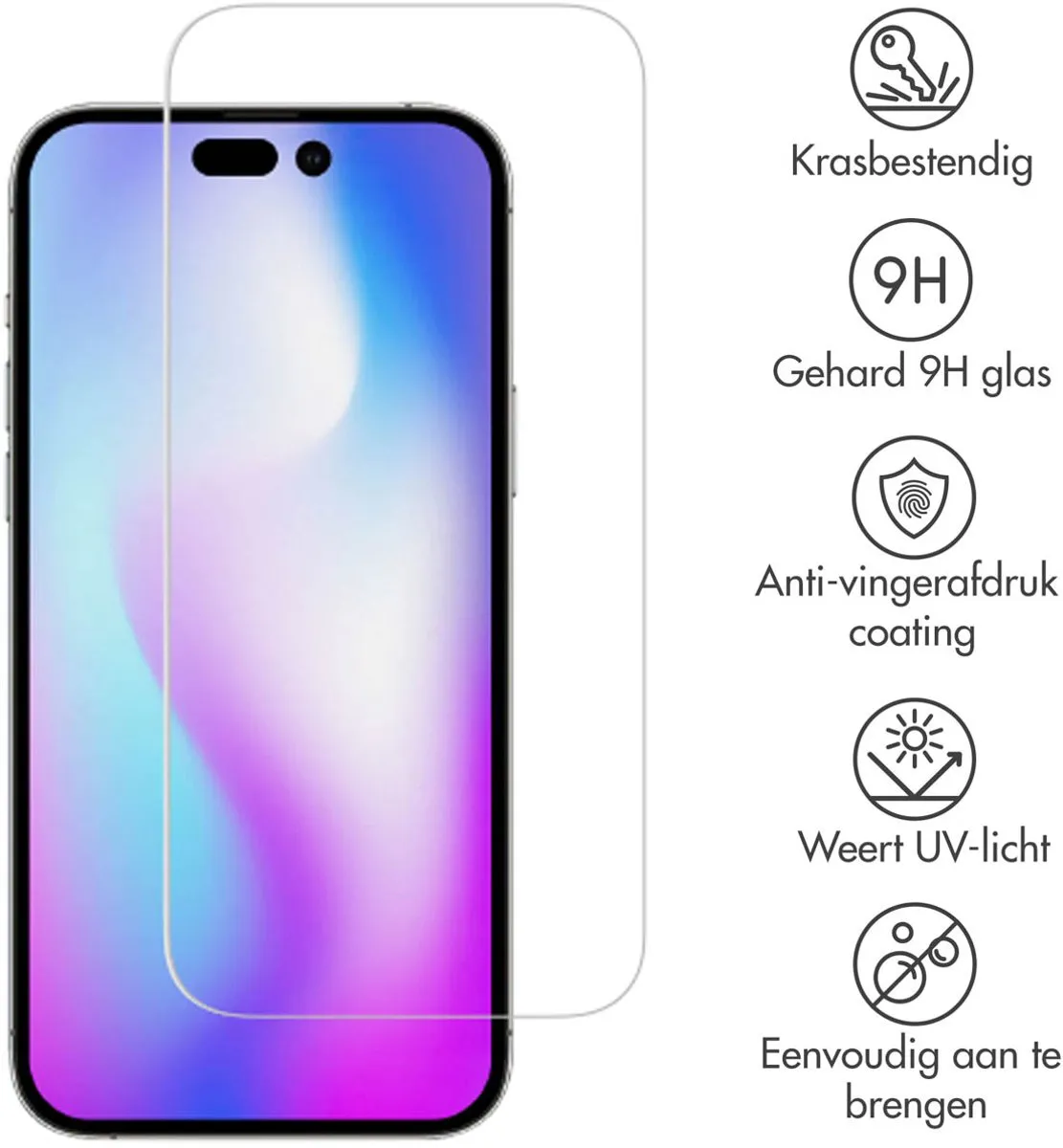 Selencia Screenprotector iPhone 14 Pro - Gehard Glas