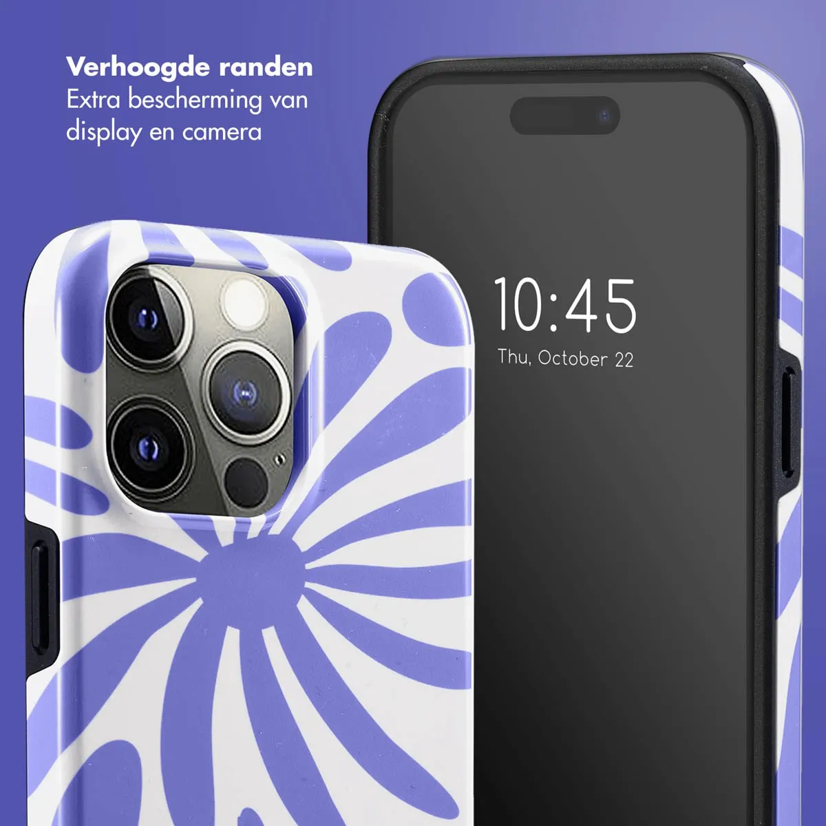 Selencia Hoesje iPhone 15 Pro Max Modern Bloom Sapphire Blue