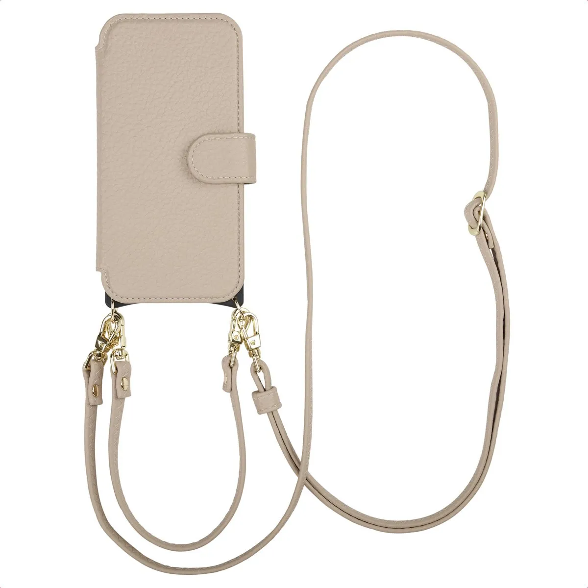 Selencia Hoesje iPhone 15 Bookcase Beige