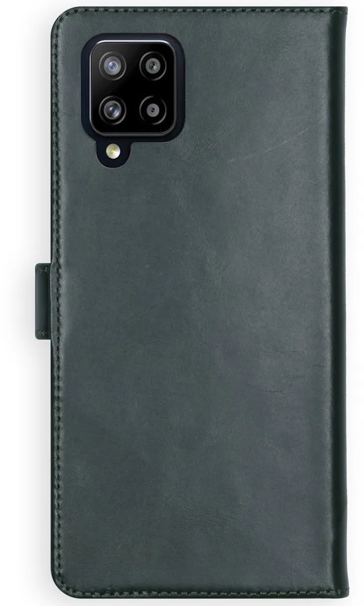 Selencia Hoesje Samsung Galaxy A42 Groen - Lederen Bookcase 3 Pasjes