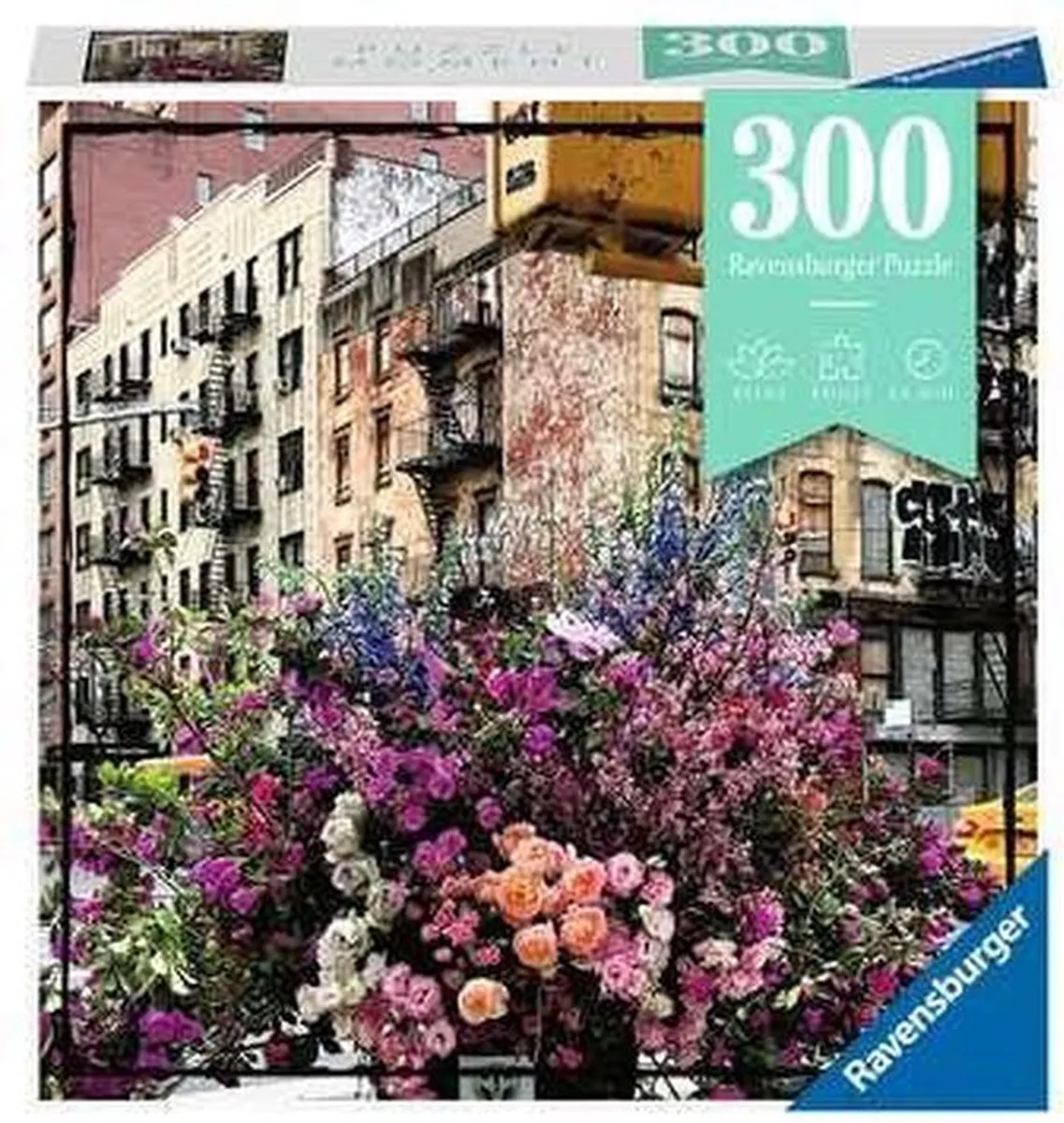 Ravensburger Flowers in New York Puzzel 300 Stuks - Multicolor