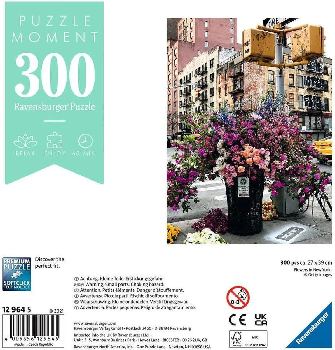 Ravensburger Flowers in New York Puzzel 300 Stuks - Multicolor