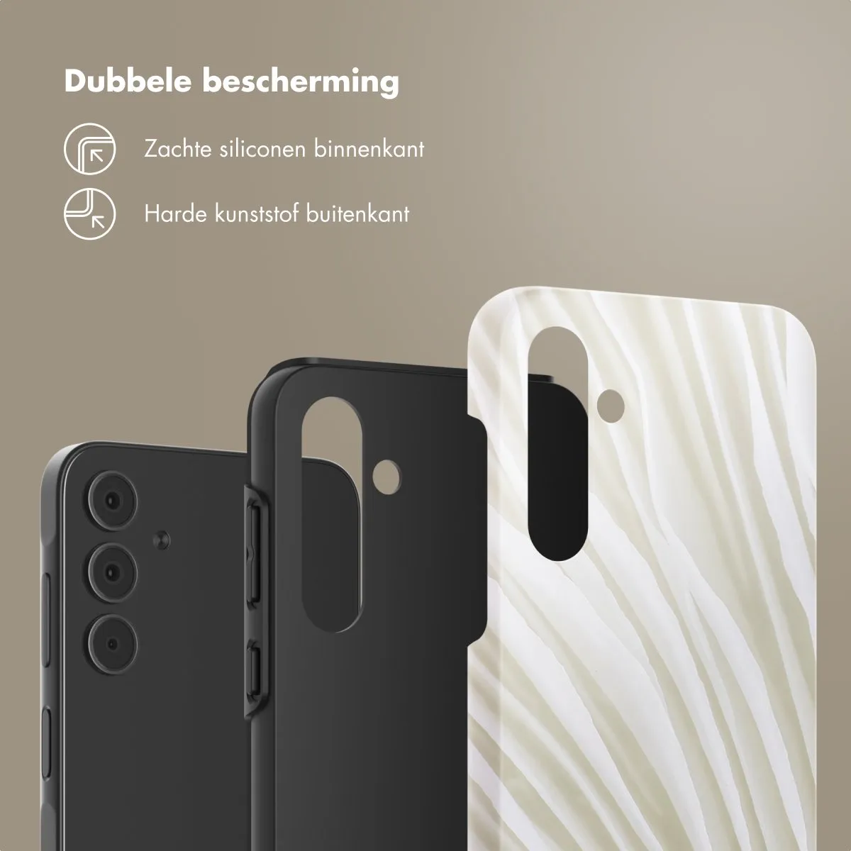 Selencia Hoesje Samsung Galaxy A55 Nature Light Brown