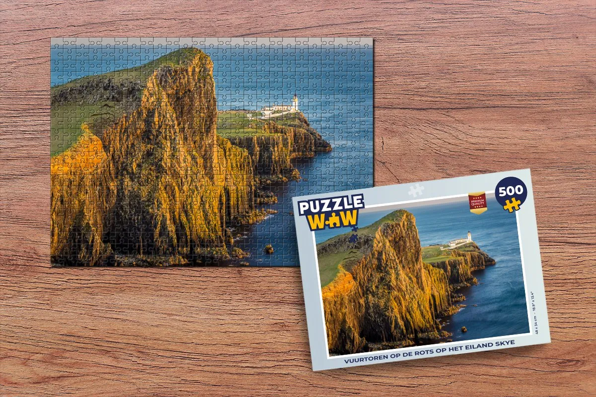 PuzzleWow Vuurtoren op Skye Legpuzzel 500 Stuks - Multicolor