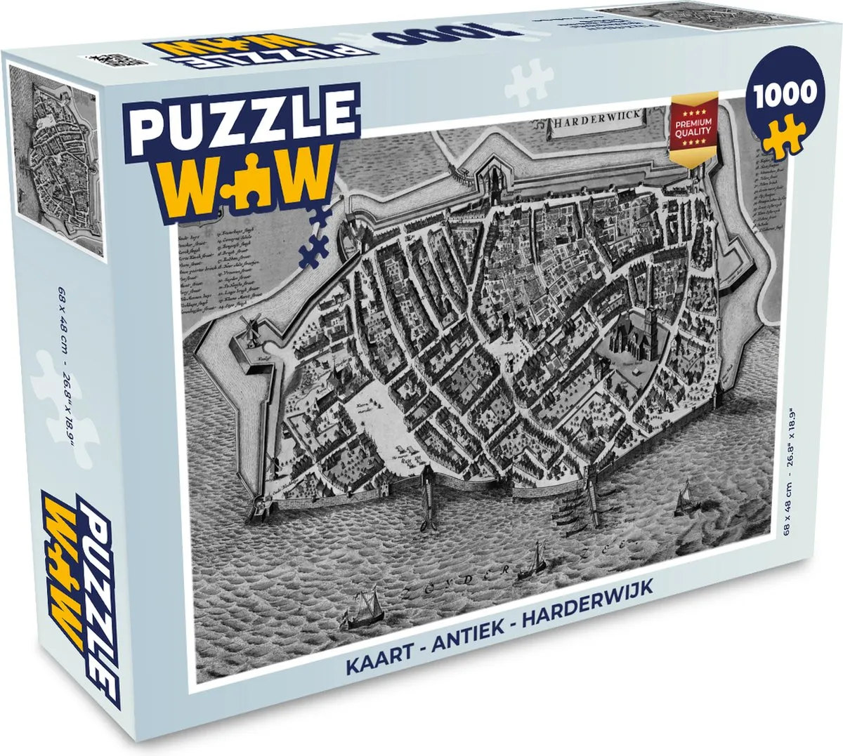 PuzzleWow Antiek Harderwijk Legpuzzel 1000 Stuks