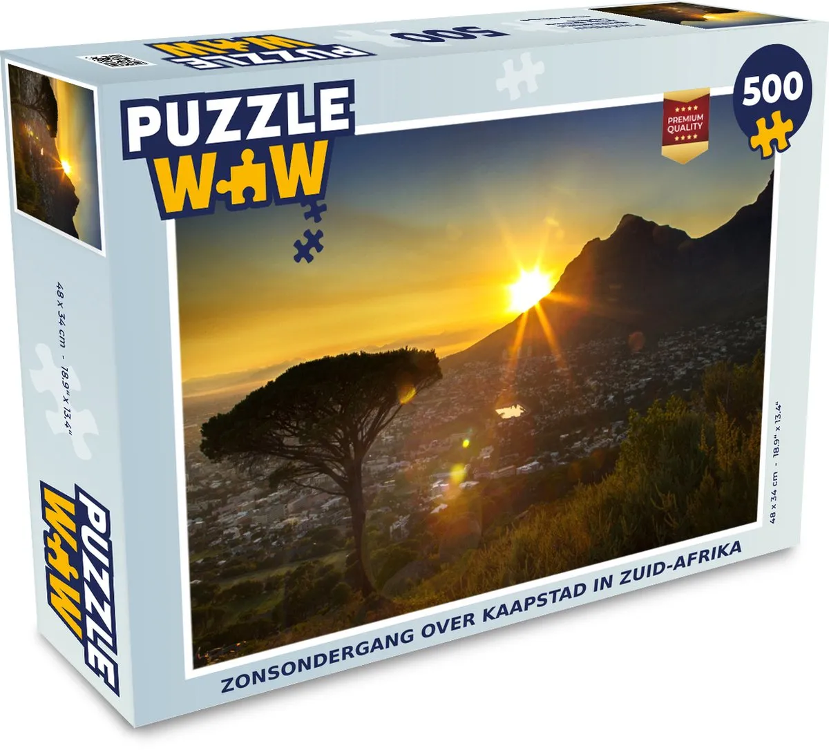 PuzzleWow Kaapstad Berg Legpuzzel 500 Stuks