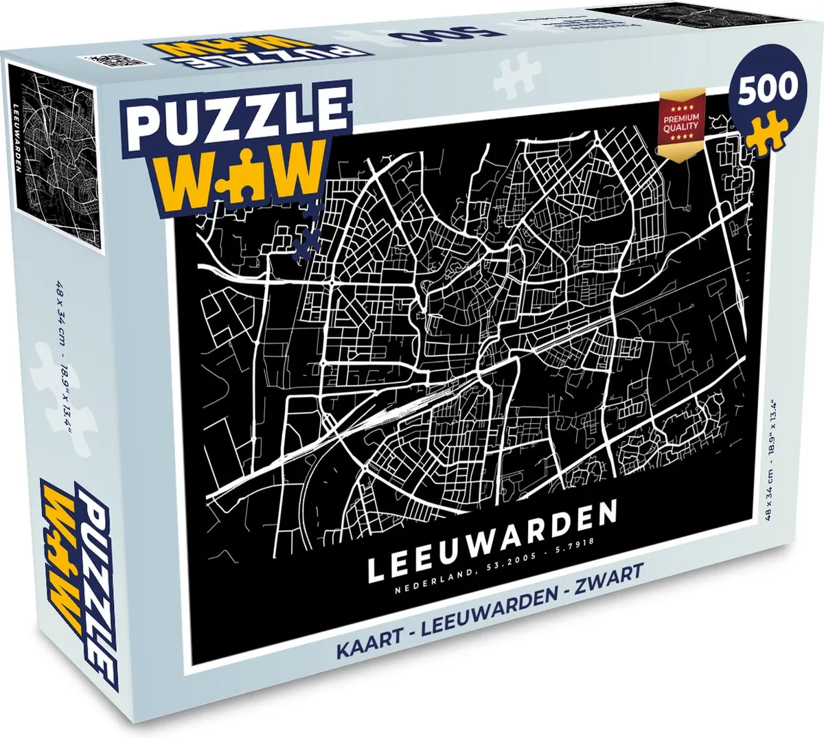 PuzzleWow Leeuwarden Legpuzzel 500 Stuks - Multicolor
