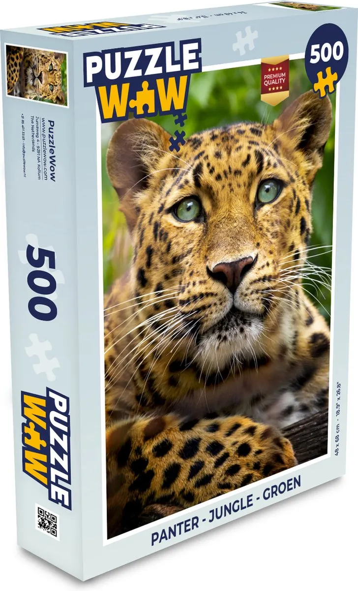 PuzzleWow Panter Jungle Legpuzzel 500 Stuks