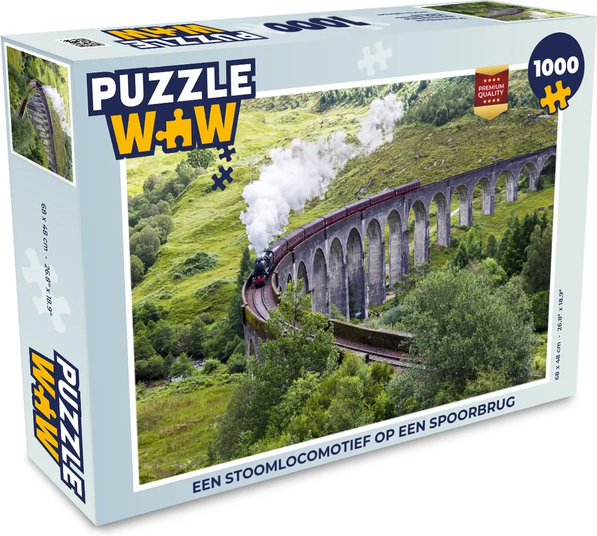 PuzzleWow Legpuzzel Stoomlocomotief 1000 Stuks