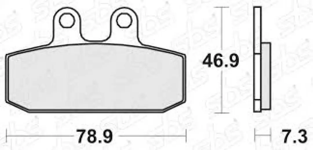 SBS 108HF Remblokken Aprilia Scarabeo 150 - Zwart - afbeelding 3 van 3