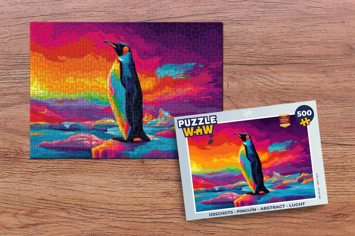 PuzzleWow IJsschots Pinguïn Legpuzzel 500 Stuks - MPN 8721406849117