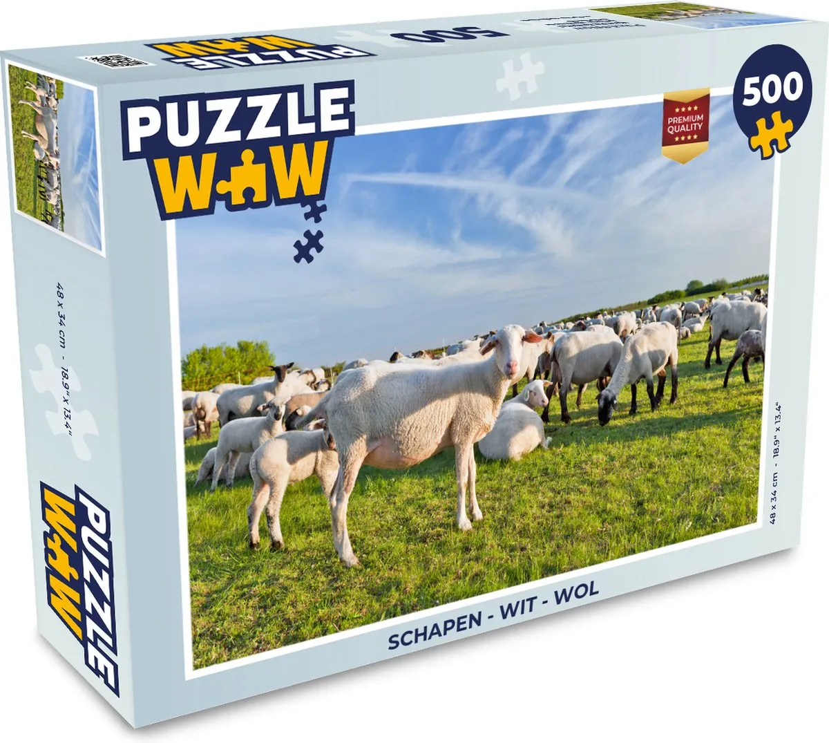 PuzzleWow Schapen Wol Legpuzzel 500 Stuks