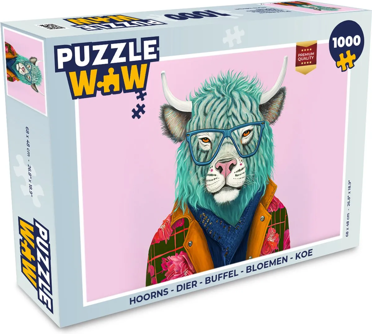 PuzzleWow Dier & Bloemen Legpuzzel 1000 Stuks - Multicolor