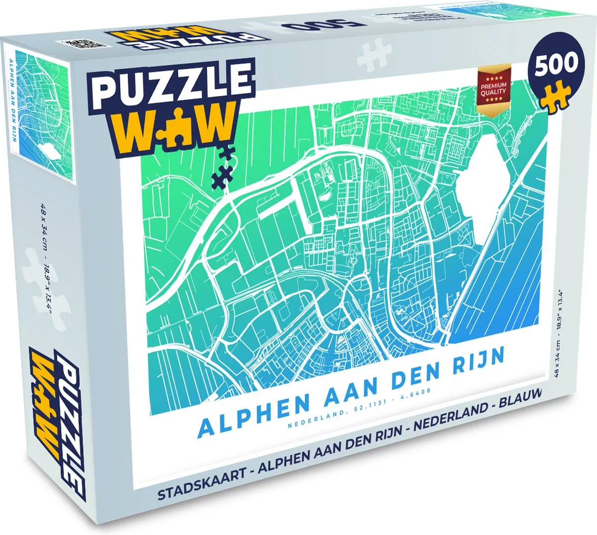 PuzzleWow Stadskaart Alphen aan den Rijn Nederland