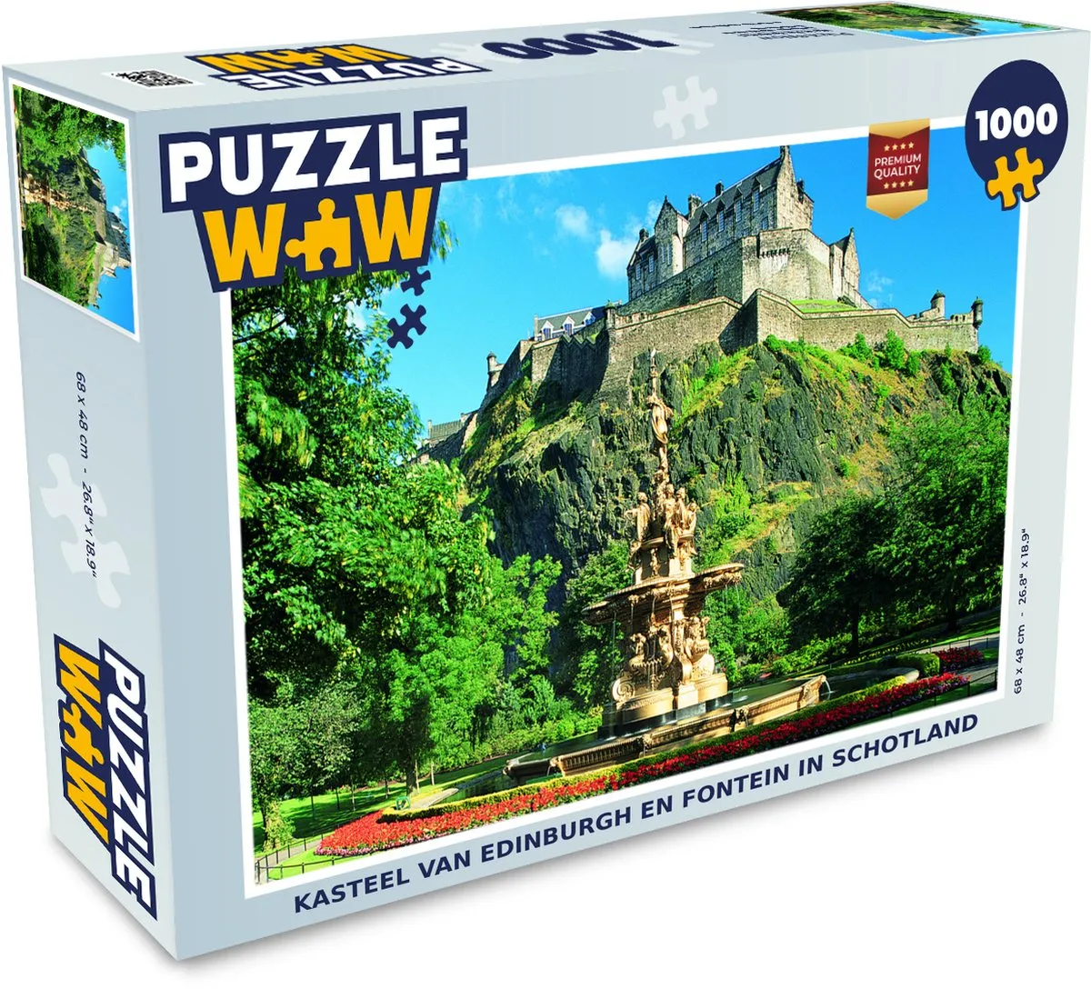 PuzzleWow Legpuzzel Kasteel van Edinburgh 1000 Stuks
