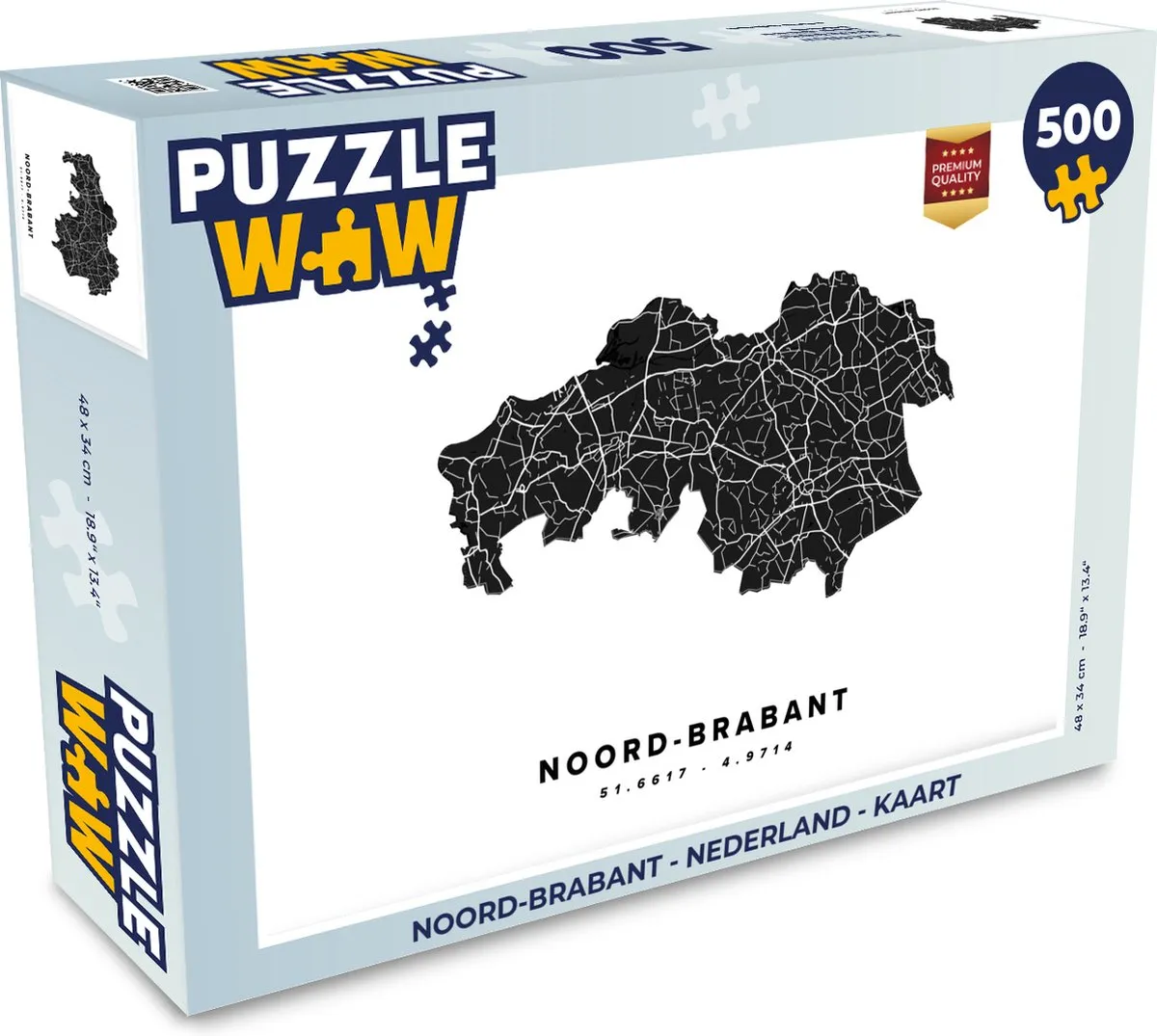 PuzzleWow Noord-Brabant Legpuzzel 500 Stuks