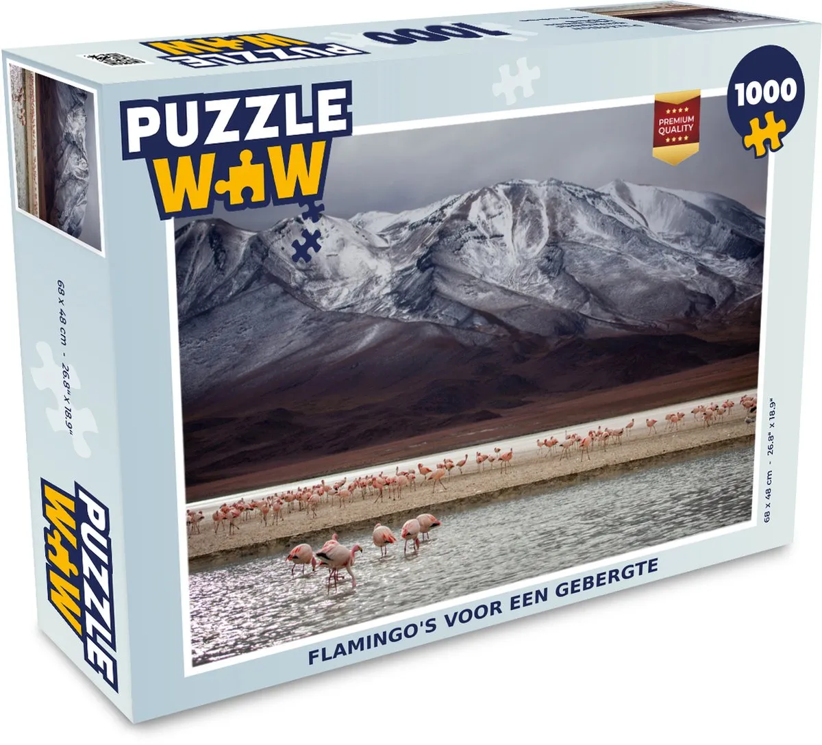 PuzzleWow Flamingo's Gebergte Legpuzzel 1000 Stuks