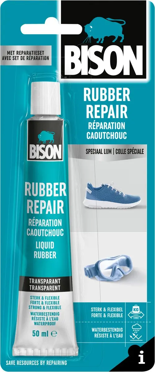 Bison Rubber Repair Tube 50ml - Reparatiepasta