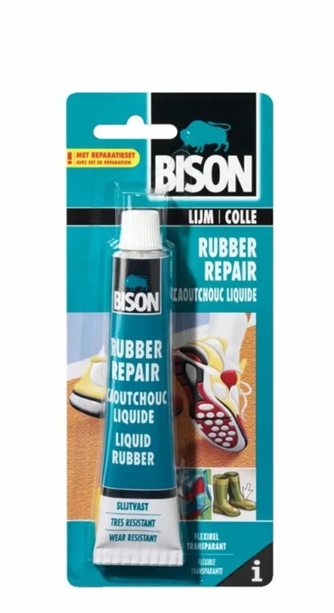 Bison Rubber Repair tube 50 ml, reparatiepasta, beschermen, waterdichtmaken, ste