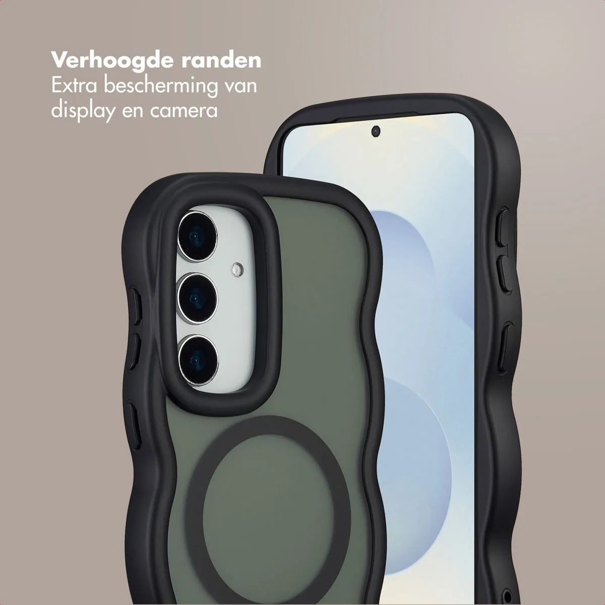 Selencia Wavy Case Samsung Galaxy S24/S25 - Zwart