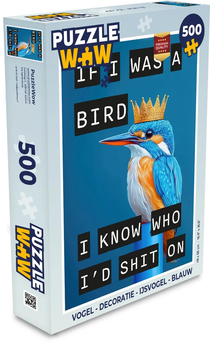 PuzzleWow IJsvogel Legpuzzel 500 Stuks