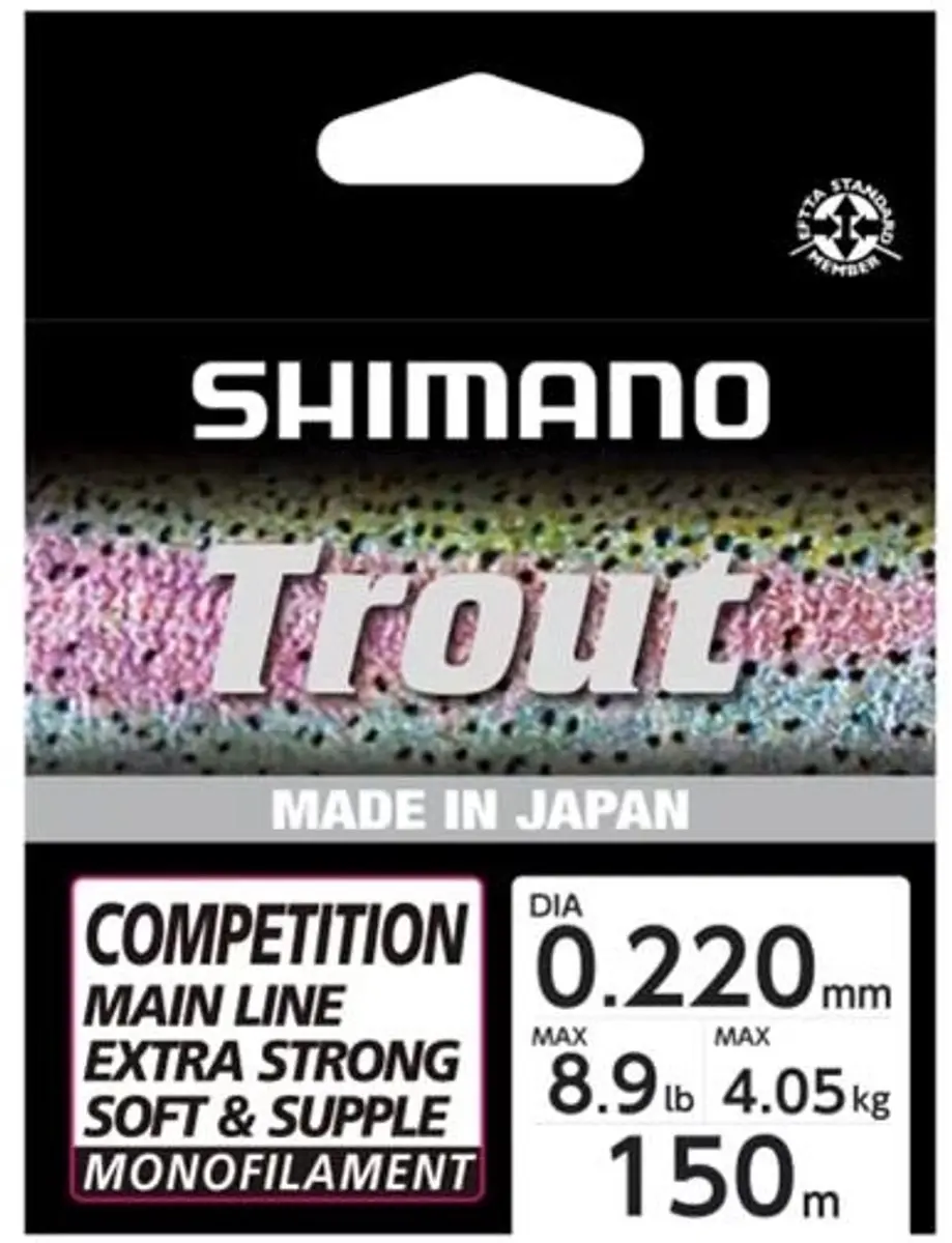Shimano Trout Competition Mono 150m - 0.23mm - Rood