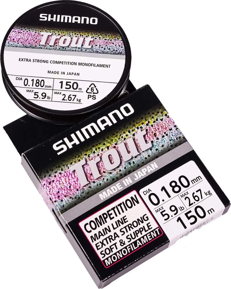 Shimano Trout Competition Mono 150m - 0.23mm - Rood