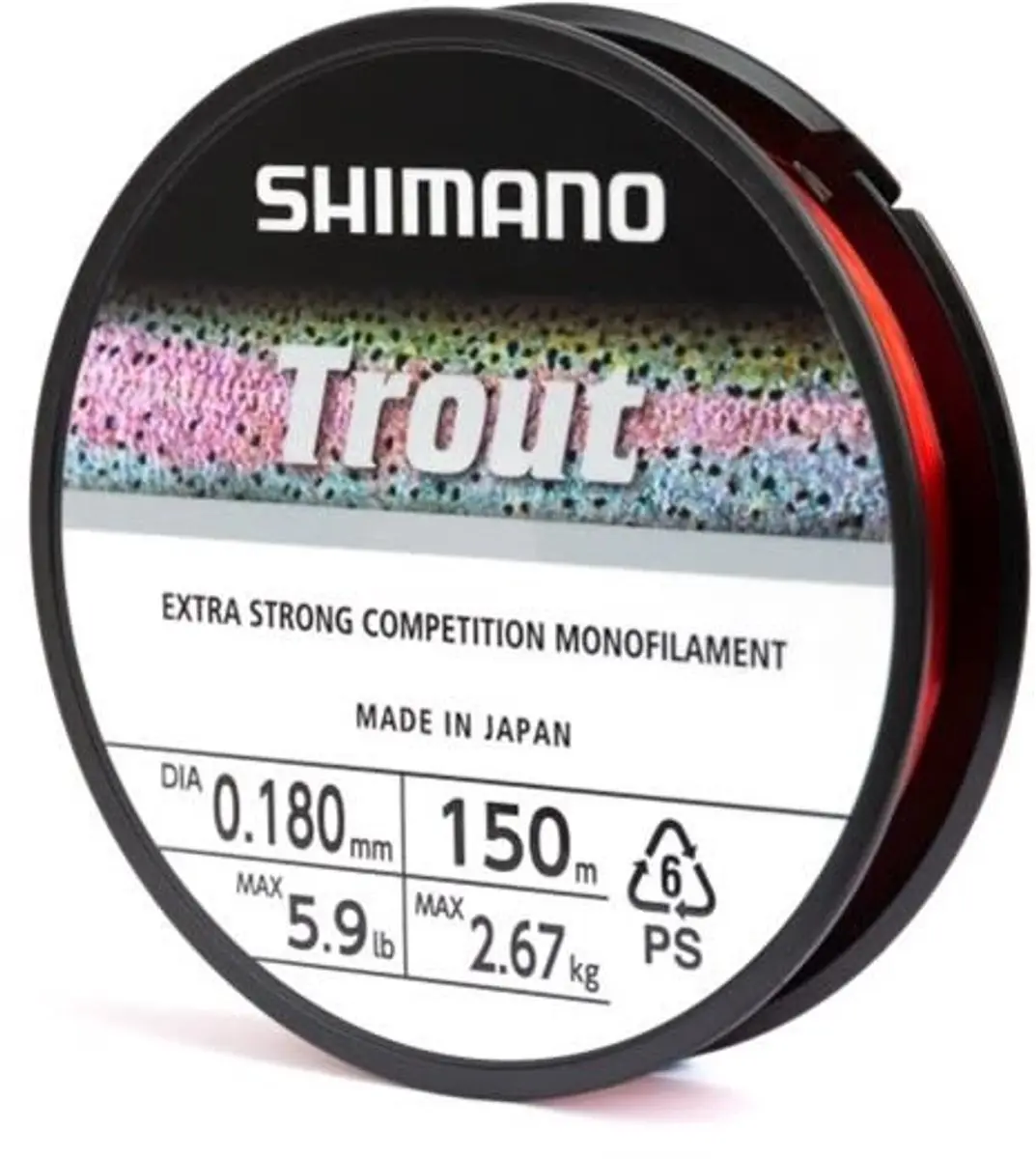 Shimano Trout Competition Mono 150m - 0.23mm - Rood
