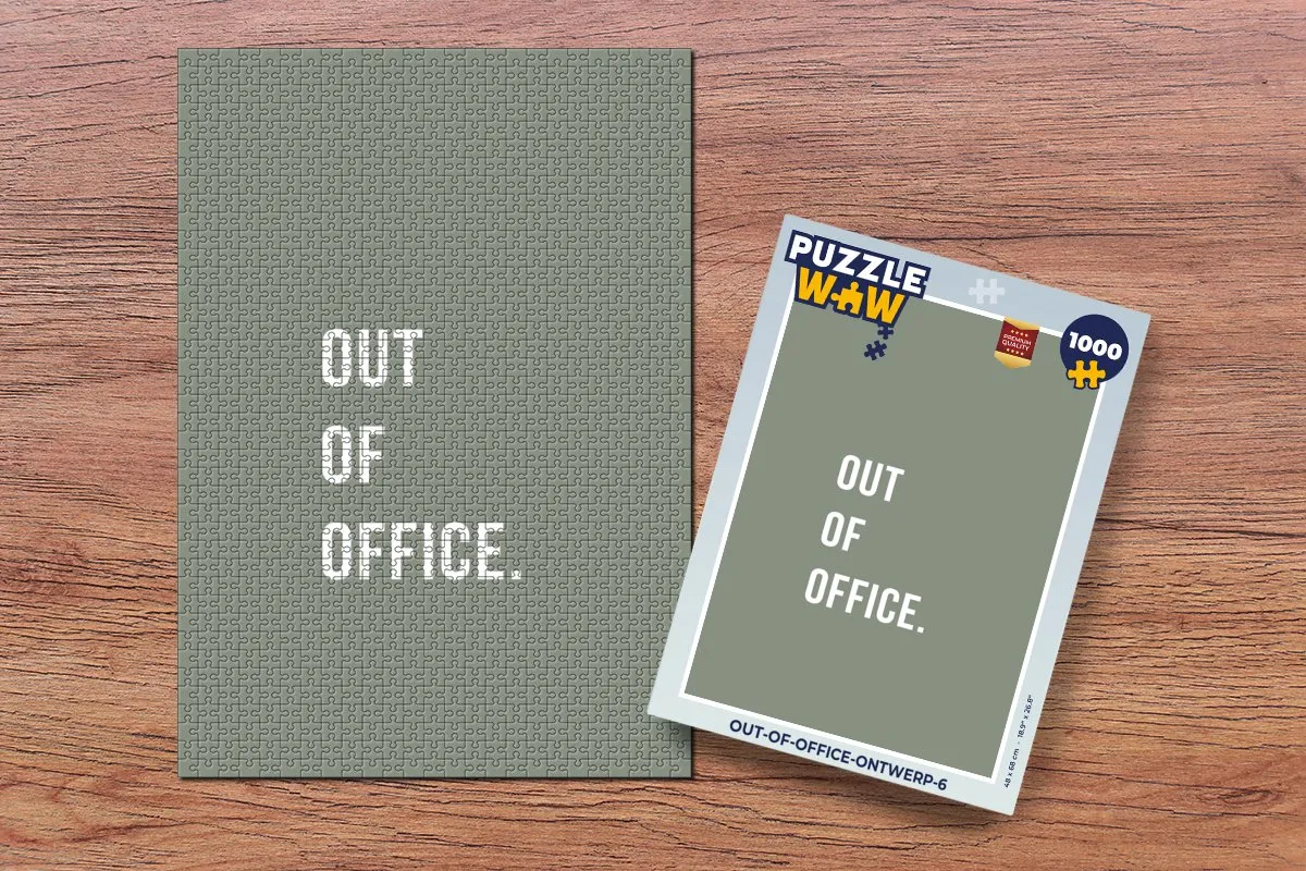 PuzzleWow Quotes Out of Office Legpuzzel 1000 Stuks - Multicolor