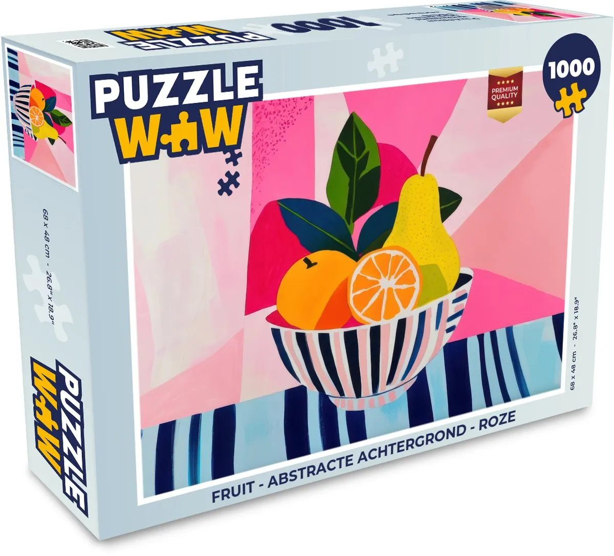 PuzzleWow Fruit Puzzle 500 Stuks - Roze