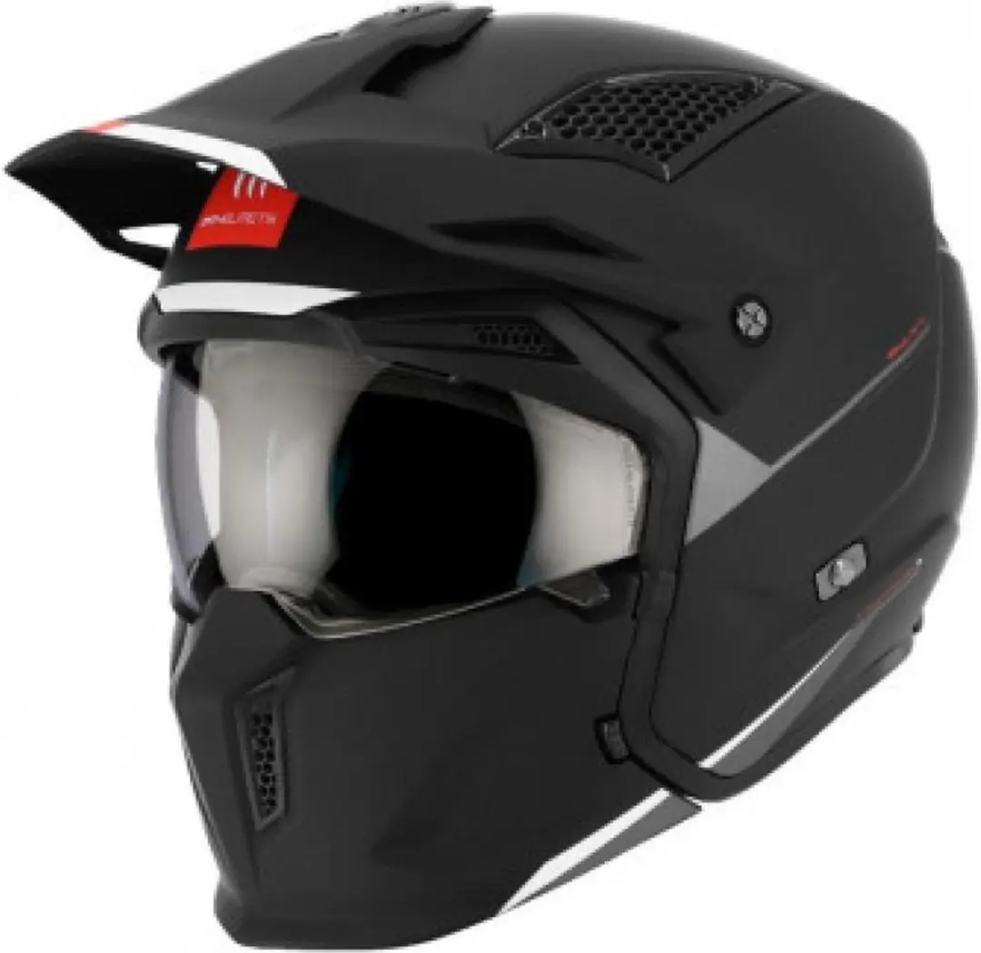 MT Helmets Streetfighter SV Trialhelm - XS - Mat Zwart - afbeelding 6 van 6